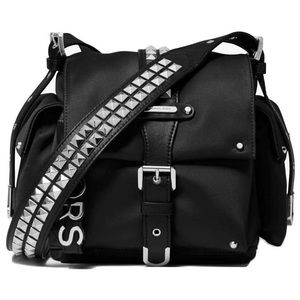 Olivia Small Studded Satin Crossbody Bag